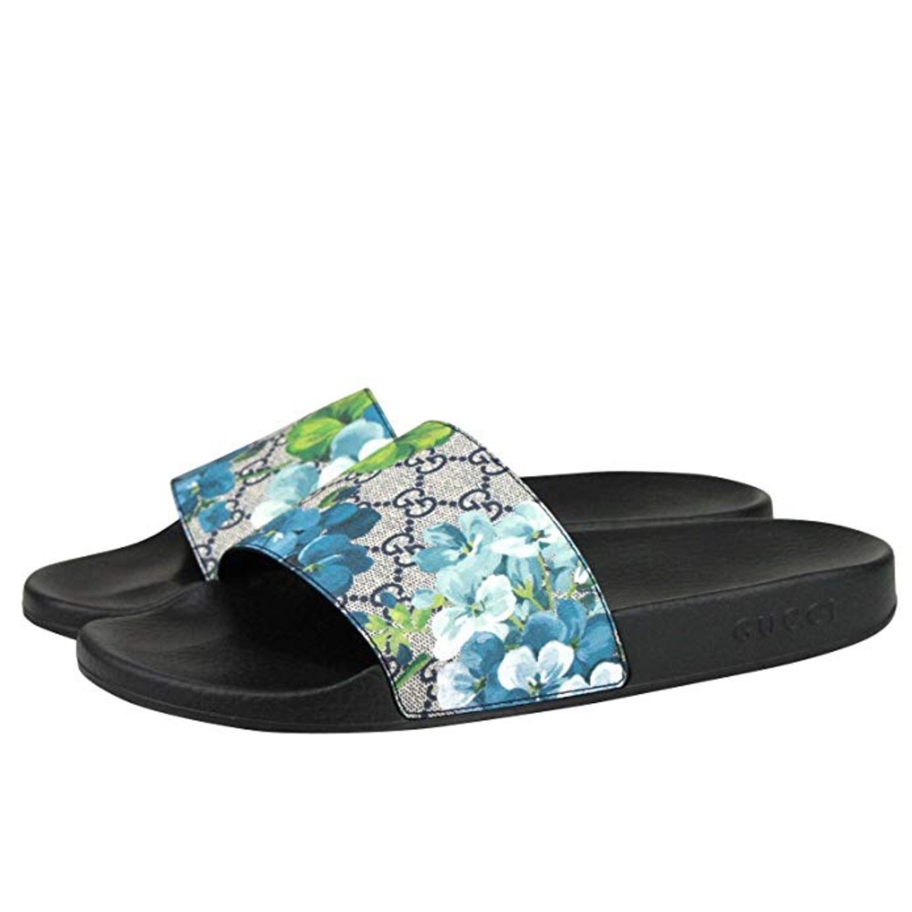 ISO GUCCI BLOOM SLIDES BLUE